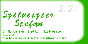 szilveszter stefan business card